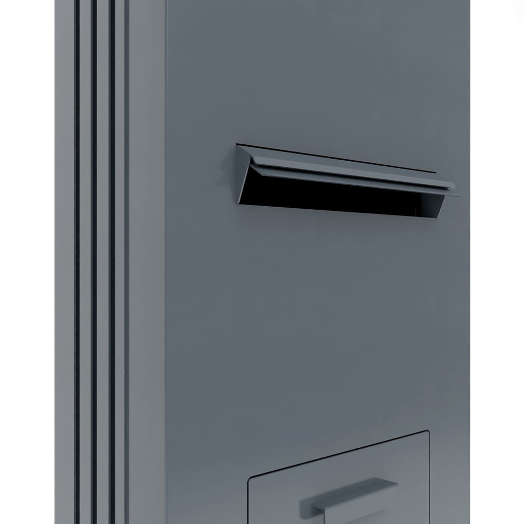 Stalp aluminiu Deluxe, cutie primire colete si primire cutie postala integrata, 600x250mm, 2000mm inaltime — imaginea 16